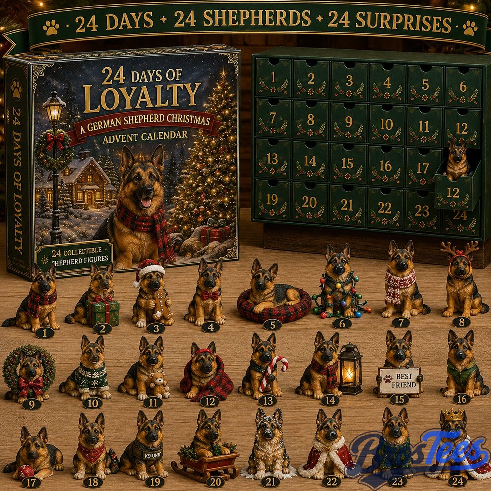 24 Days of Loyalty – German Shepherd Christmas Advent Calendar 2026 - 24-Day Countdown, Acrylic Charms