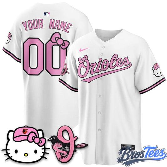 Baltimore Orioles x Hello Kitty Vapor Premier Limited Custom Baseball Jersey