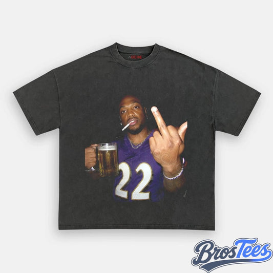 Baltimore Ravens Derrick Henry Drinking & Middle Finger Tee
