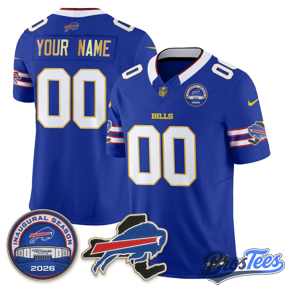 Buffalo Bills 2026 Gold Trim Edition Vapor Custom Jersey