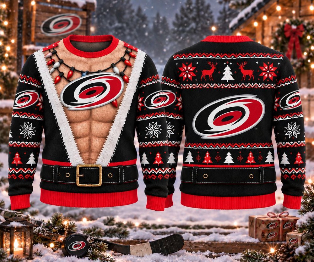 Carolina Hurricanes Funny Body Christmas Ugly Sweater
