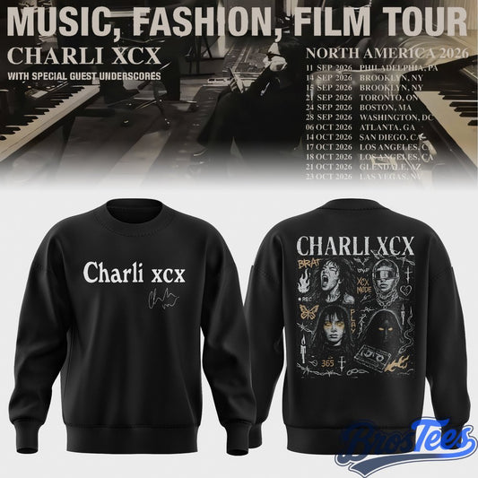 Charli XCX Music, Fashion, Film Tour 2026 Sweatshirt