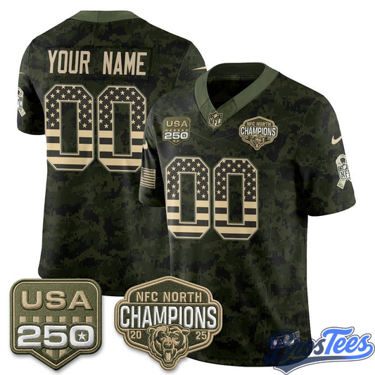 Chicago Bears 2026 Salute to Service Custom Football Jersey