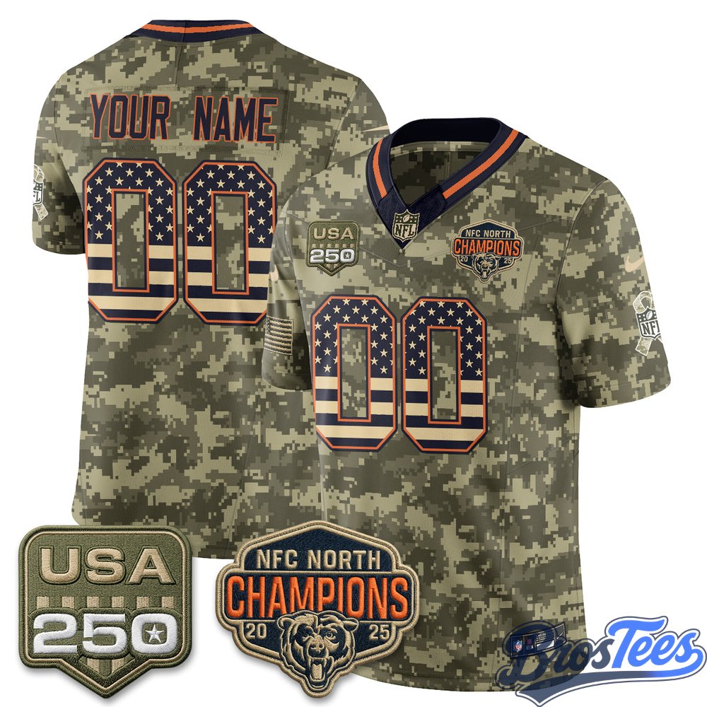 Chicago Bears 2026 Salute to Service Custom Football Jersey