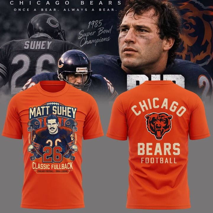 Chicago Bears Matt Suhey Always and Forever - Thank You For Your Memories T-Shirt