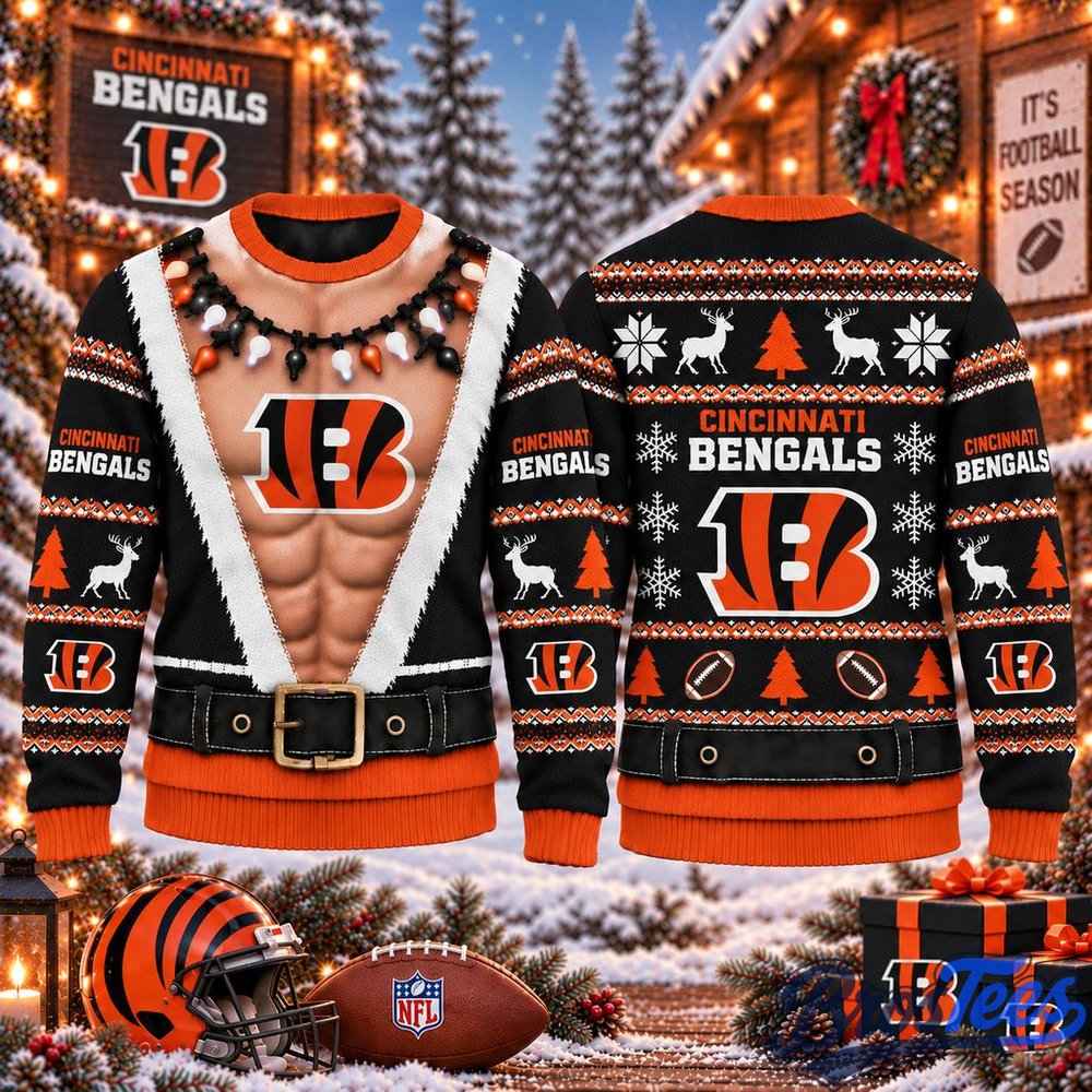 Cincinnati Bengals Funny Body Christmas Ugly Sweater