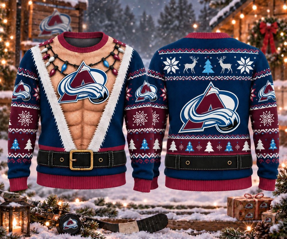 Colorado Avalanche Funny Body Christmas Ugly Sweater