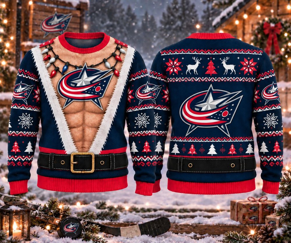 Columbus Blue Jackets Funny Body Christmas Ugly Sweater
