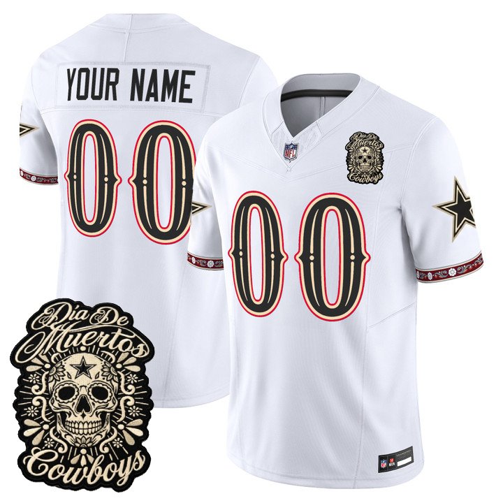 Dallas Cowboys 2026 Día de los Muertos Vapor Limited Custom Jersey - Stitched