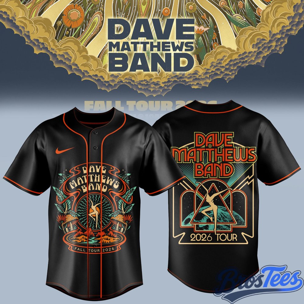 Dave Matthews Band Fall Tour 2026 Baseball Jersey