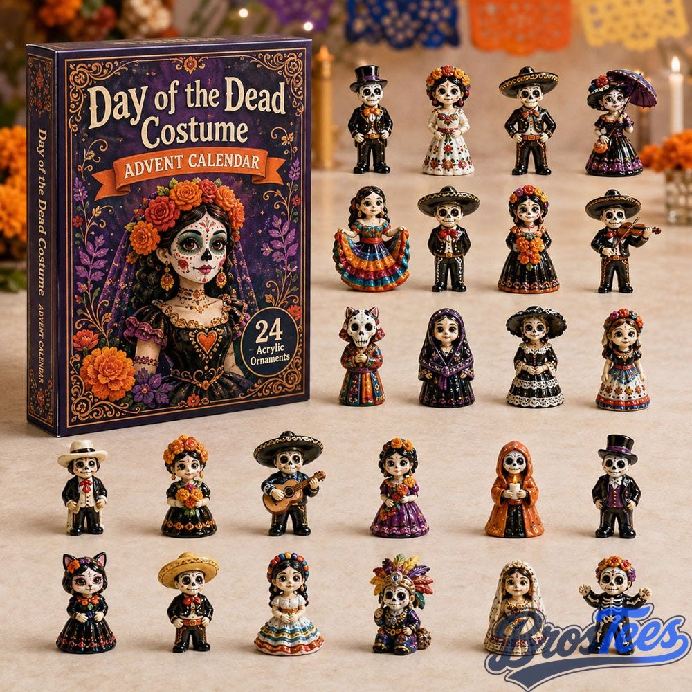 Day Of The Dead Costume Fiesta Advent Calendar 2026 - 24-Day Countdown, Acrylic Charms