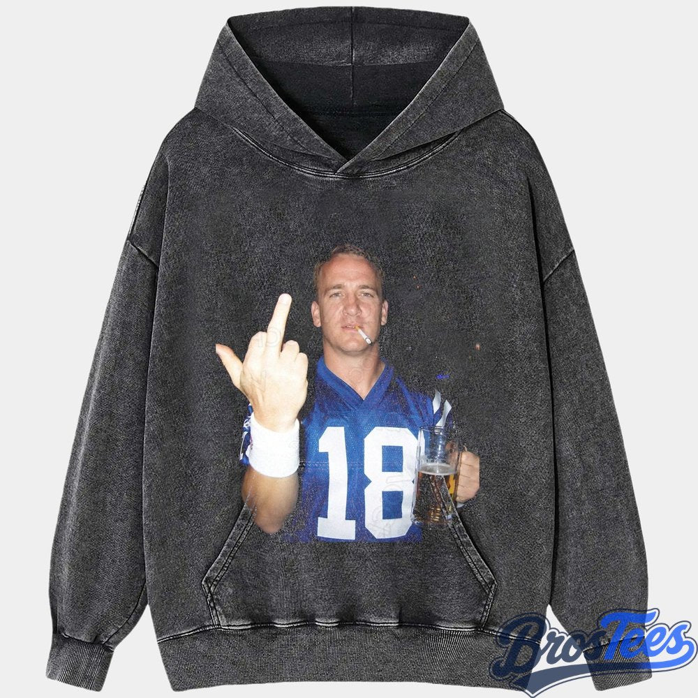 Denver Broncos Peyton Manning Drinking & Middle Finger Tee