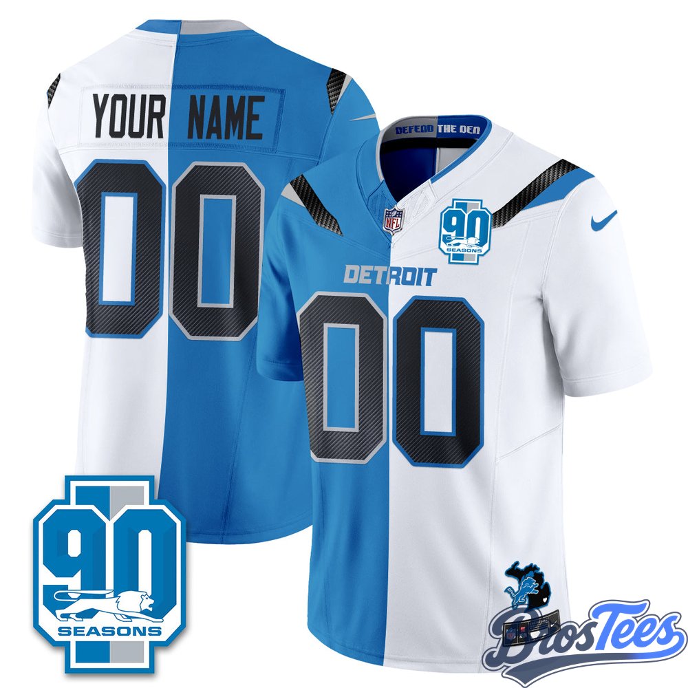 Detroit Lions Rivalries Split Edition Vapor Custom Jersey