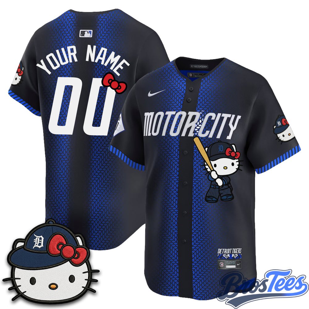 Detroit Tigers x Hello Kitty Edition Vapor Limited Custom Baseball Jersey