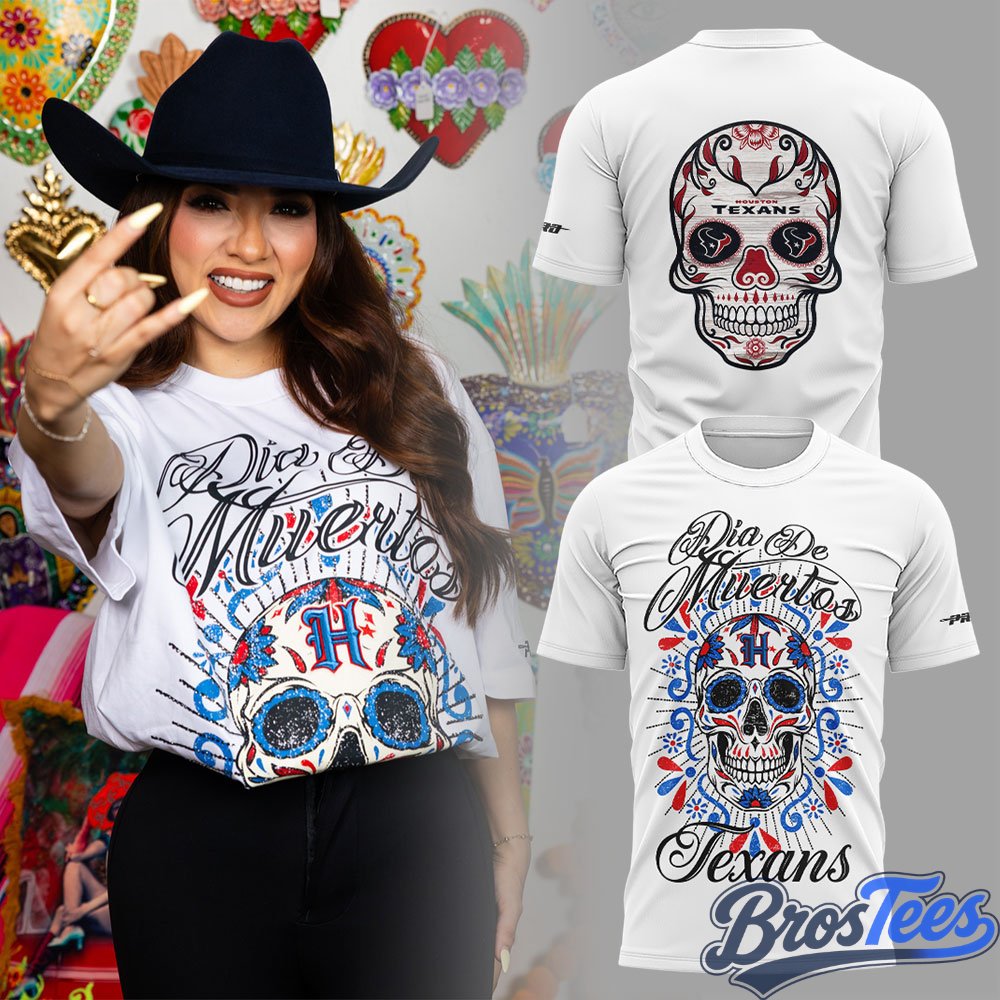 Día de los Muertos x Houston Texans Shirt