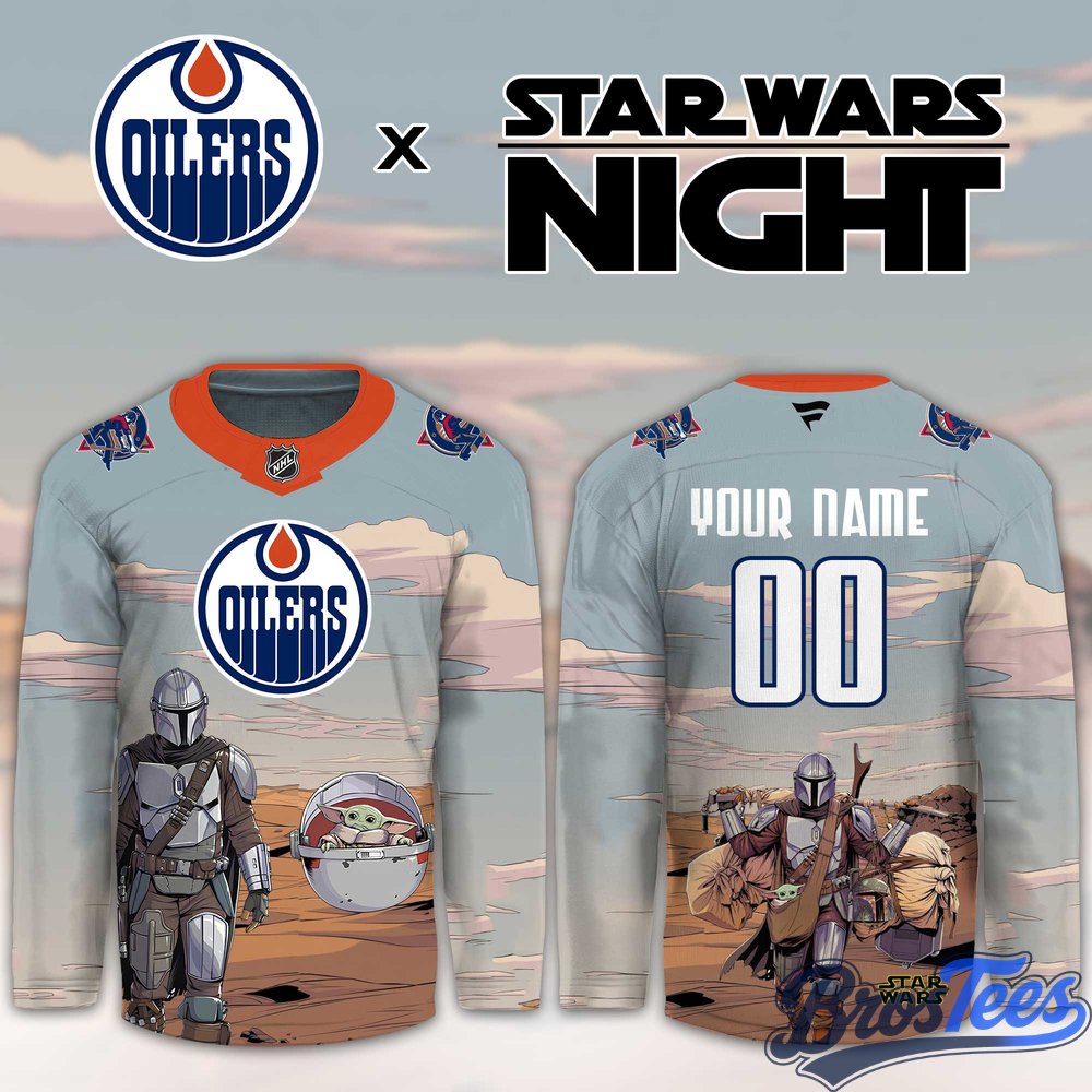 Edmonton Oilers Star Wars Night Custom Hockey Jersey