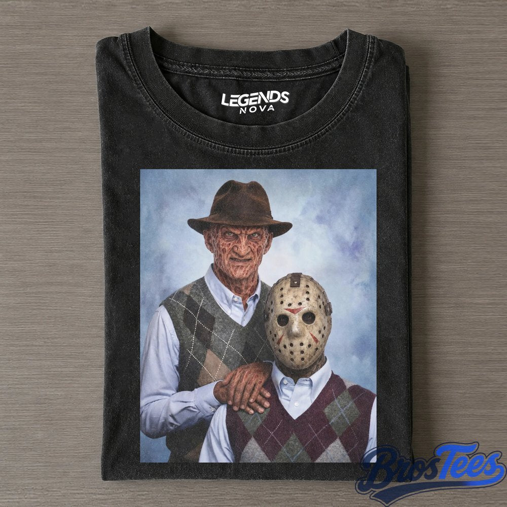 Freddy Krueger & Jason Best Friends Portrait T-Shirt