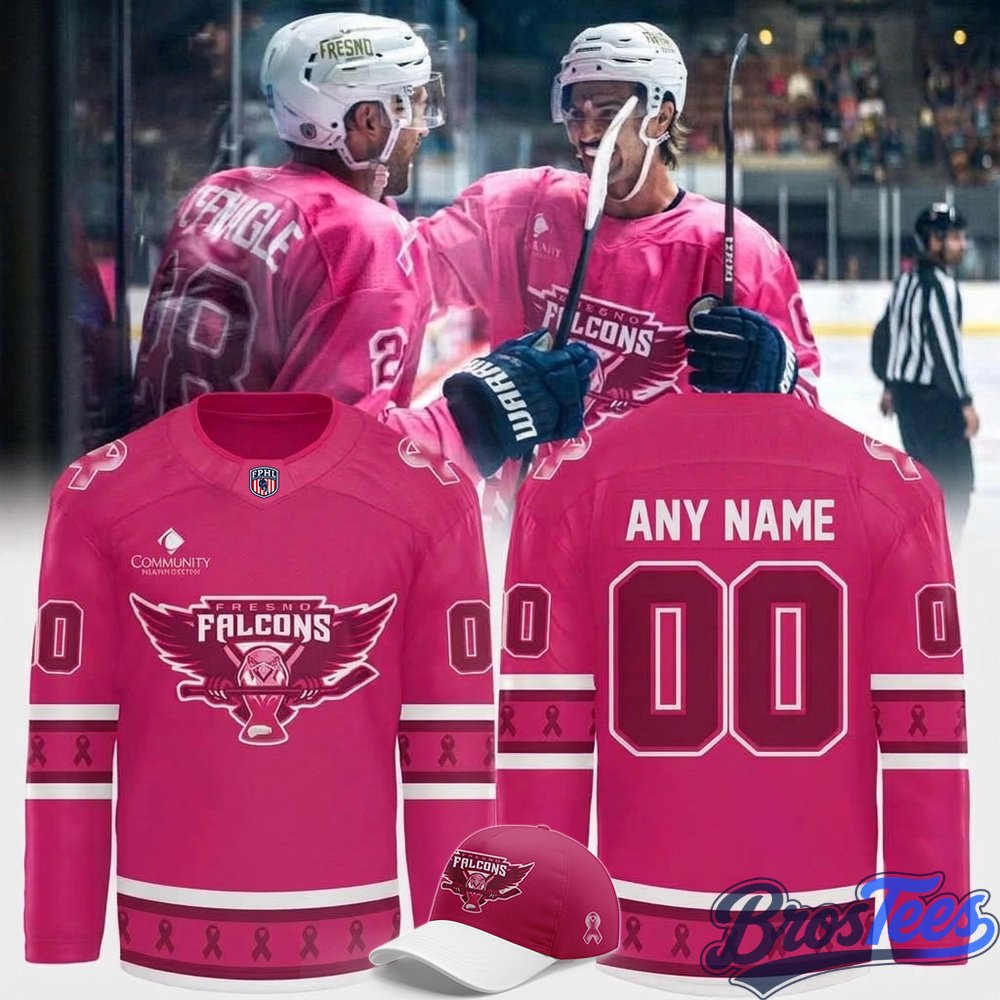 Fresno Falcons 2026 Pink The Rink Personalized Hockey Jersey