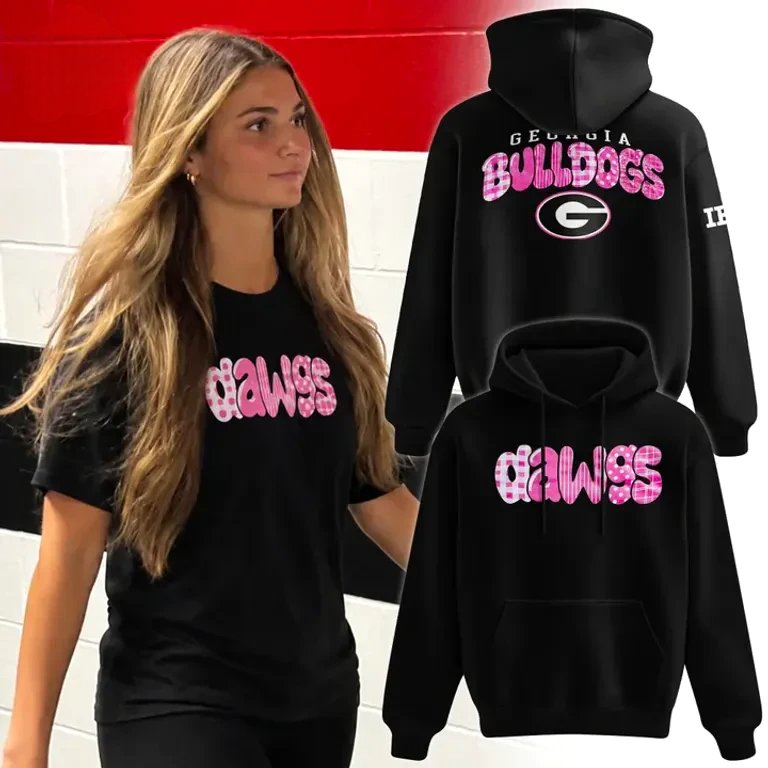 Georgia Bulldogs Breast Cancer Awareness Hoodie