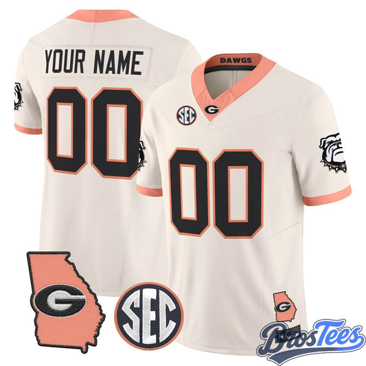 Georgia Bulldogs The Big Peach Custom Jersey