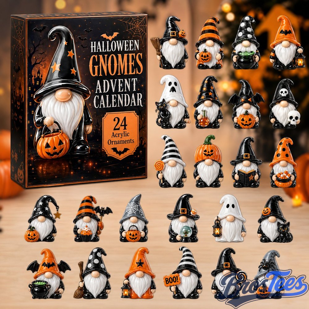 Halloween Gnomes Advent Calendar 2026 - 24-Day Countdown, Acrylic Charms