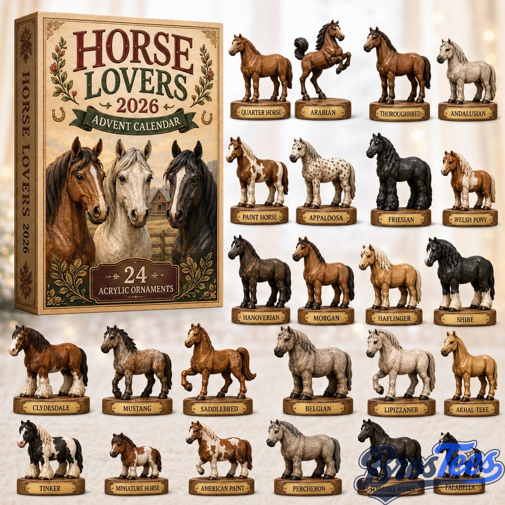 Horse Lovers Stable Advent Calendar 2026 - 24-Day Countdown, Acrylic Charms