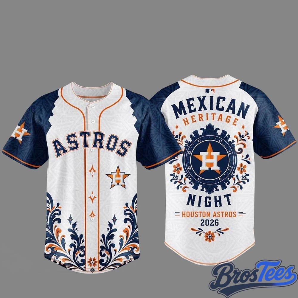 Houston Astros Mexican Heritage Night 2026 Baseball Jersey – BrosTees