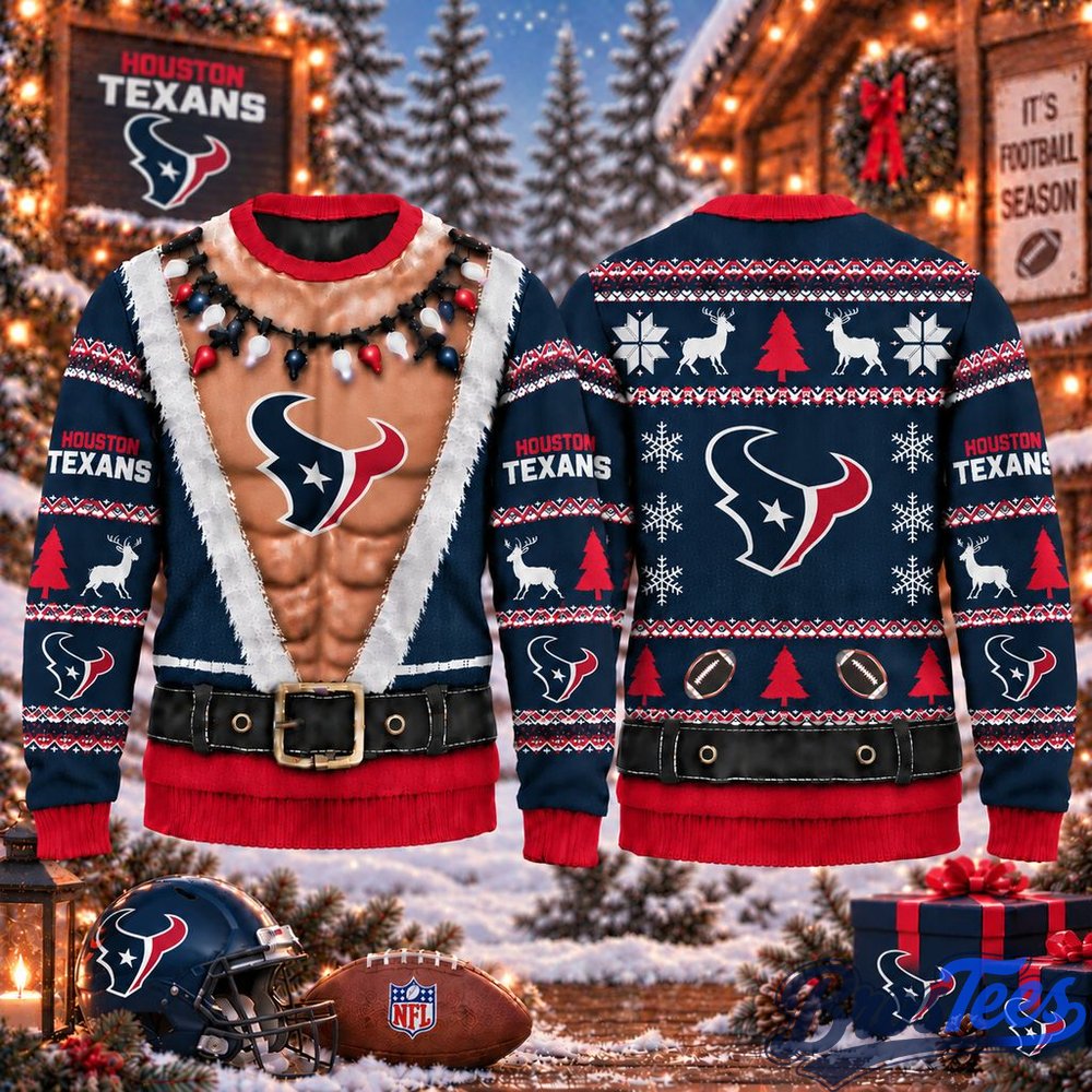 Houston Texans Funny Body Christmas Ugly Sweater