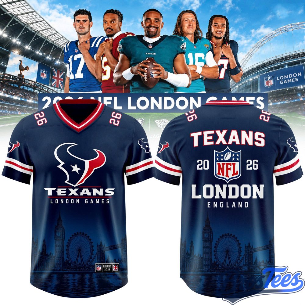 Houston Texans NFL London Games 2026 Exclusive Football Jersey