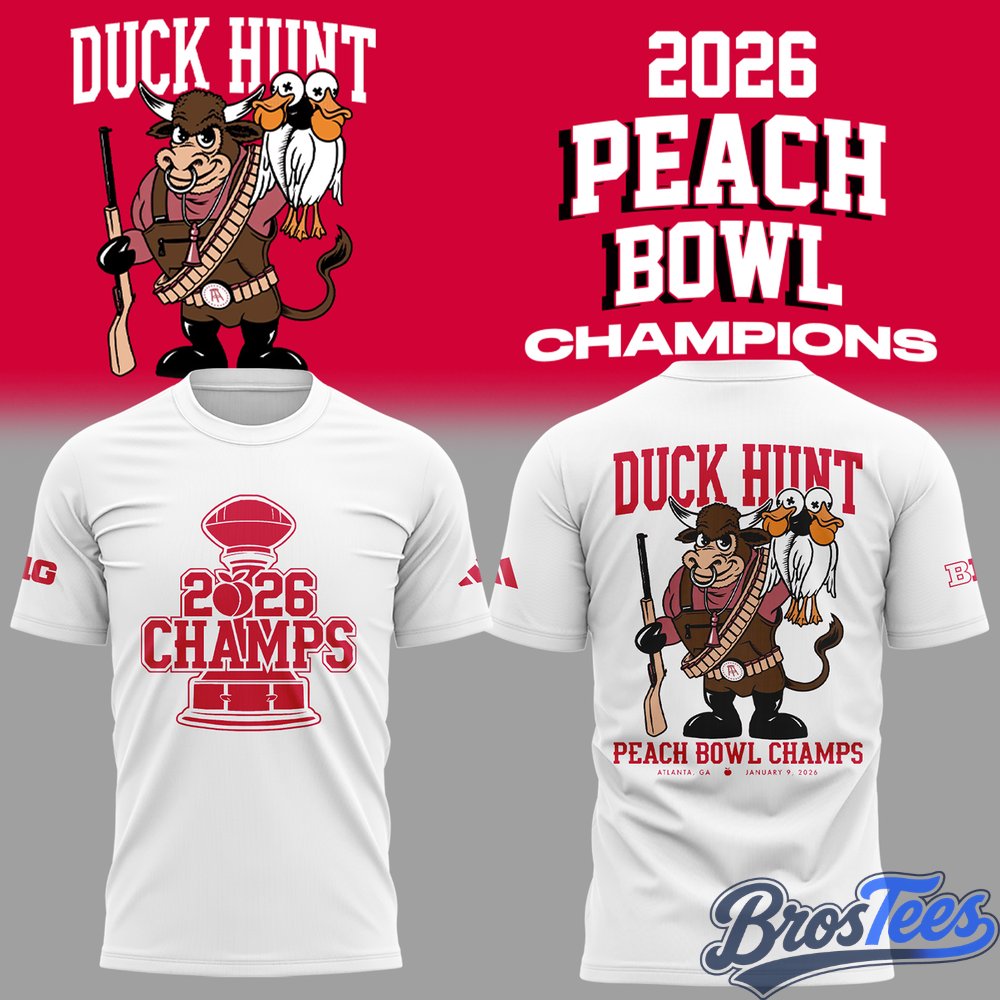 Indiana Hoosiers Peach Bowl Champions Duck Hunt T-Shirt