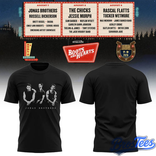 Jonas Brothers Boots And Hearts Festival 2026 2D Shirt
