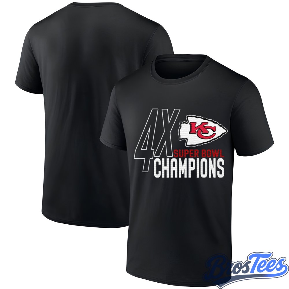 Kansas City Chiefs 4x Super Bowl Champions Shirt - Printed