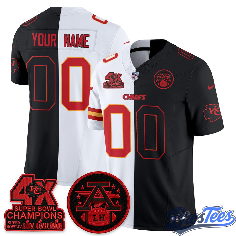 Kansas City Chiefs Split Edition Vapor Custom Jersey