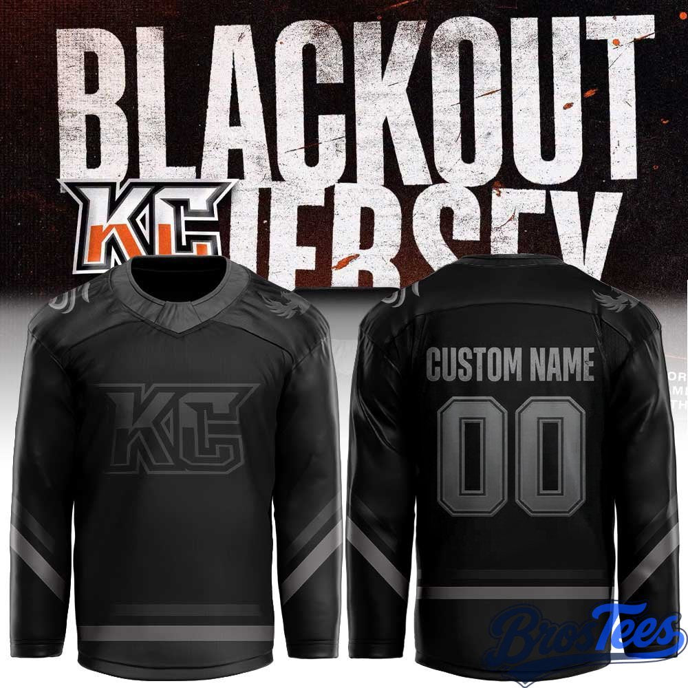 Kansas City Mavericks “BLACKOUT” Custom Hockey Jersey