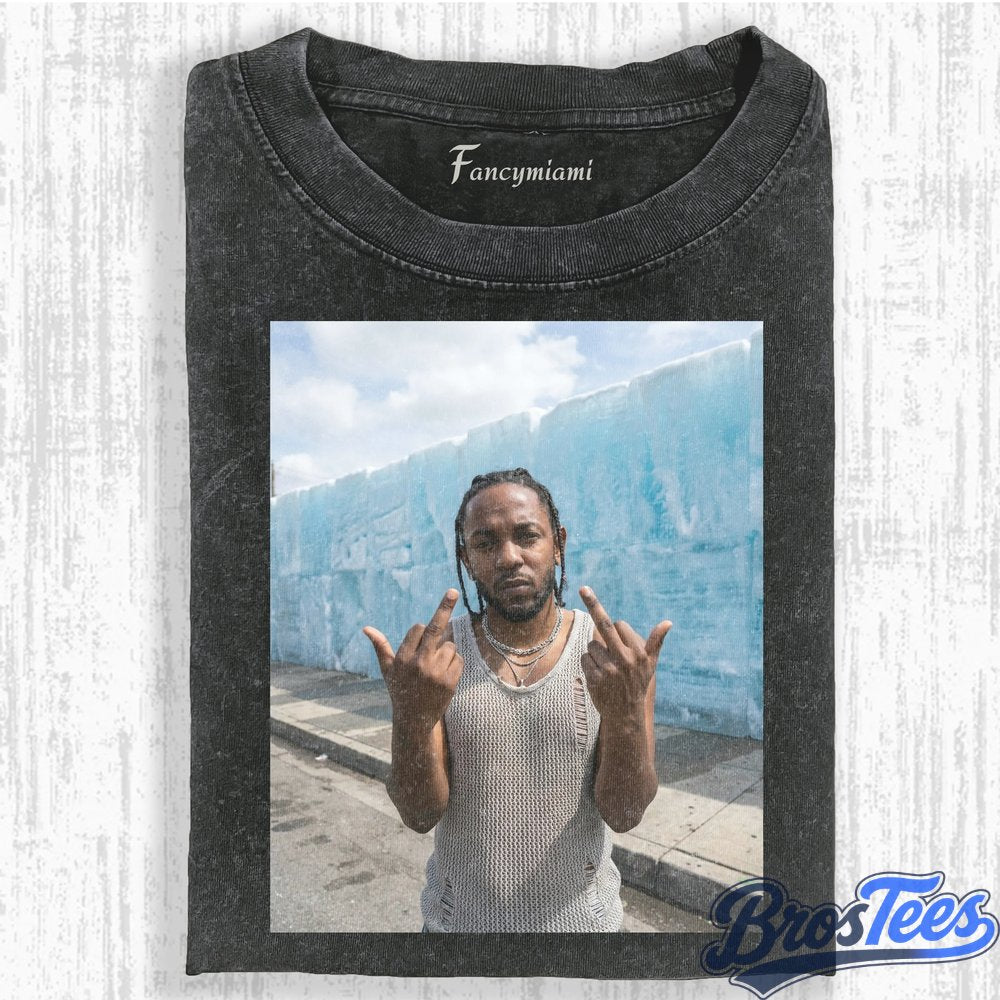 Kendrick Lamar Middle Fingers Ice Wall T-Shirt