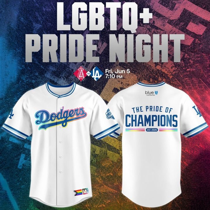 Dodgers LA Pride ユニフォーム Mサイズ LA Dodgers 2026 LGBTQ+ Pride Night Jersey – BrosTees