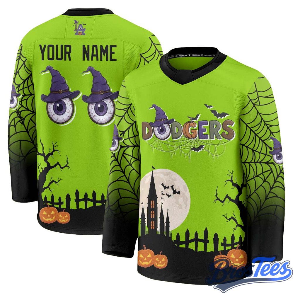 LA Dodgers Halloween Edition Hockey Custom Jersey