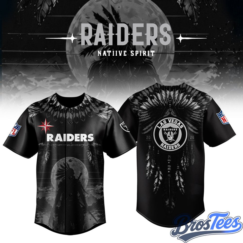 Las Vegas Raiders Native Spirit Heritage 2026 Baseball Jersey