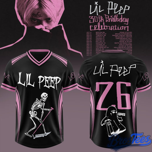 Lil Peep 30th Birthday Celebration 2026 Tour Special Football Jersey