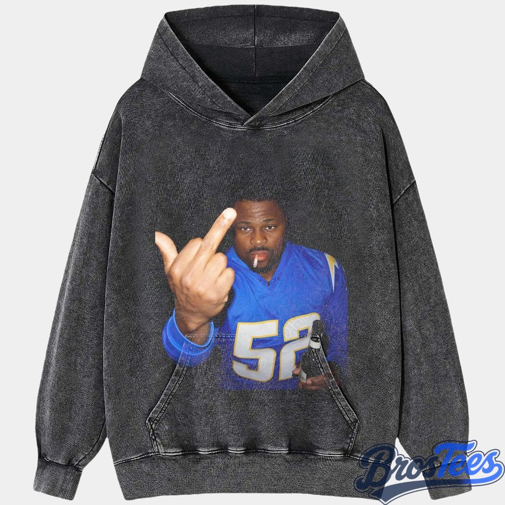 Los Angeles Chargers Khalil Mack Drinking & Middle Finger Tee