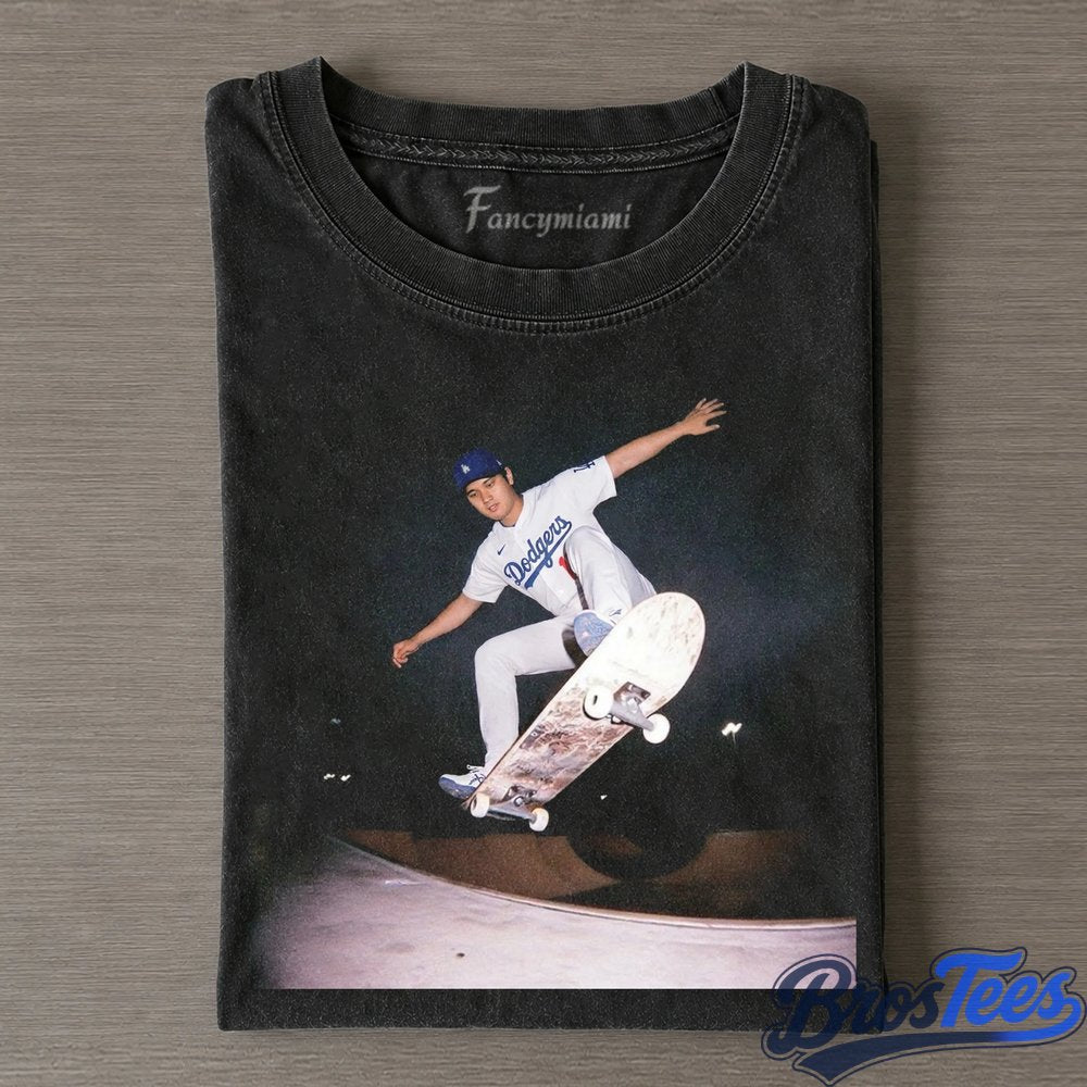Los Angeles Dodgers Shohei Ohtani Skateboarding Tee