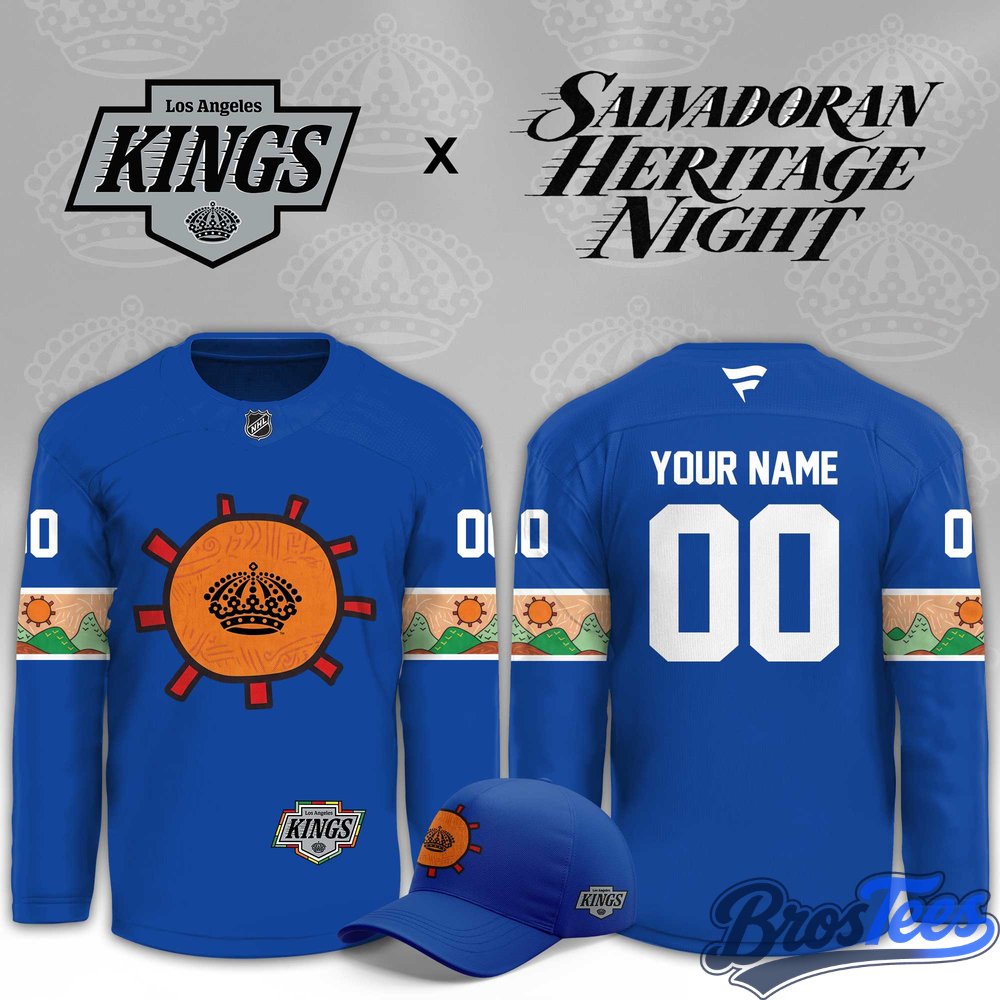 Los Angeles Kings Salvadoran Heritage Night Hockey Jersey