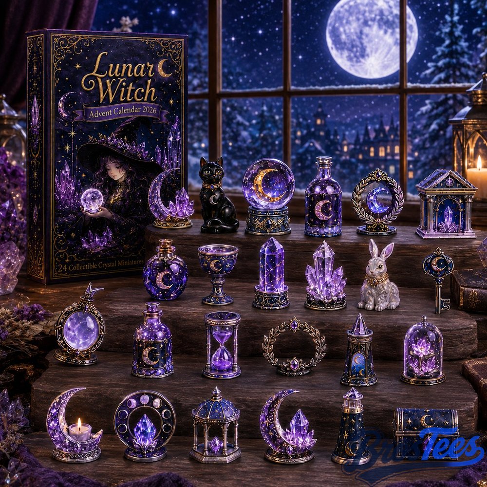 Lunar Witch Advent Calendar 2026 - 24-Day Countdown, Acrylic Charms