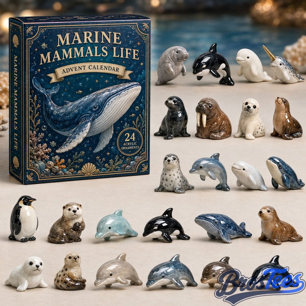 Marine Mammals Life Advent Calendar 2026 - 24-Day Countdown, Acrylic Charms