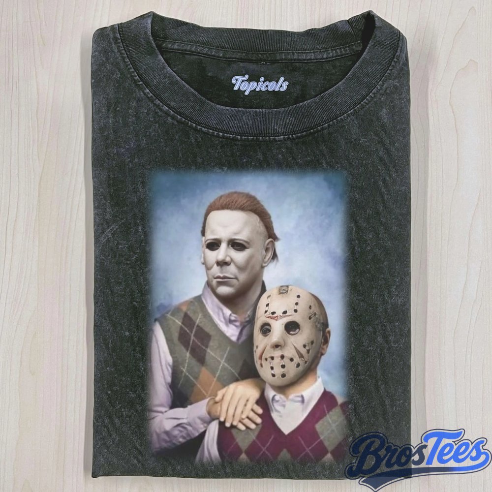 Michael Myers & Jason Best Friends Portrait Tee
