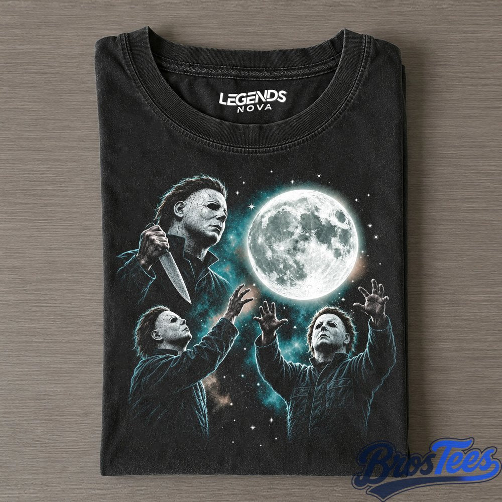 Michael Myers Moonlight Horror Collage Tee