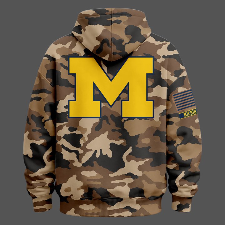 Michigan Wolverines 2026 Military Appreciation Camo Hoodie