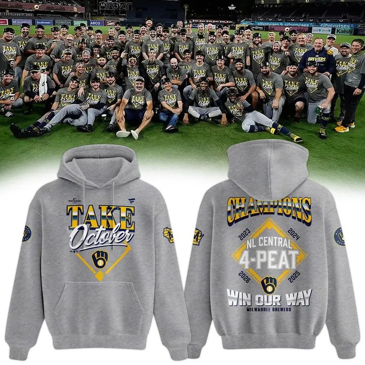 Milwaukee Brewers Take October - NL Central Division Champions 2026 Hoodie