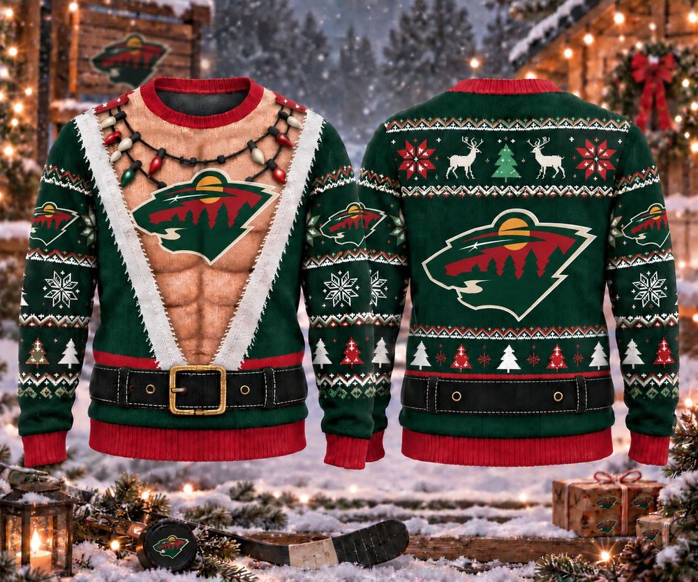 Minnesota Wild Funny Body Christmas Ugly Sweater