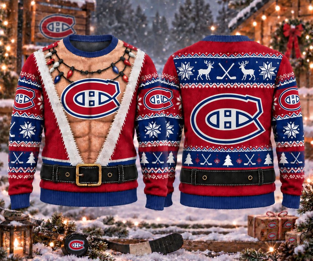 Montreal Canadiens Funny Body Christmas Ugly Sweater